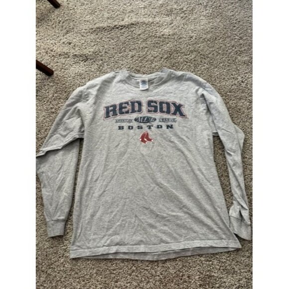 Delta Magum Weight Men Gray Long Sleeve Gray MLB Boston Red Sox Shirt Size Large - Picture 1 of 13